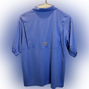 Columbia PFG Vented Light Blue Short Sleeve Shirt Men's Sz large - blue ,vented